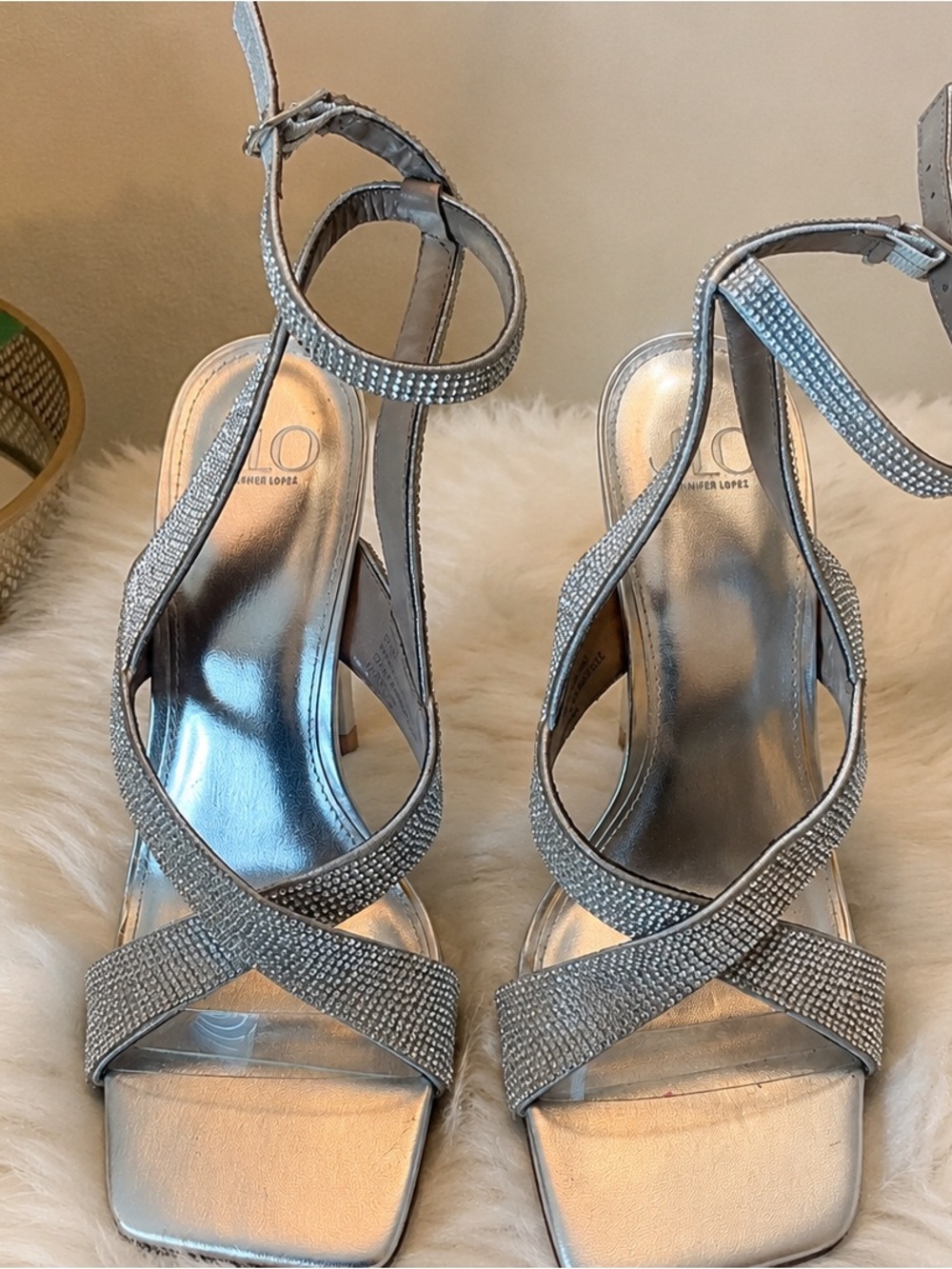 JLO by Jennifer Lopez Rhinestone Heels – Size 8M